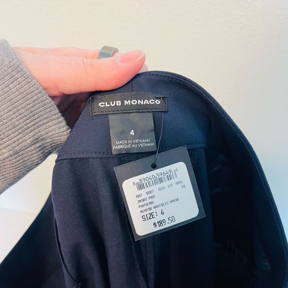 Club Monaco Jacqui Navy Pants Soze 4 NWT - Picture 6 of 14